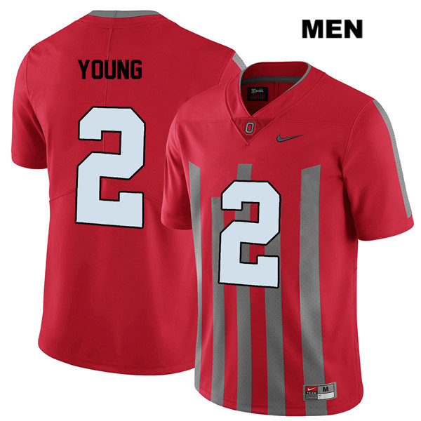 Ohio State Buckeyes Men's Chase Young #2 Red Authentic Nike Elite College NCAA Stitched Football Jersey CI19U80LR